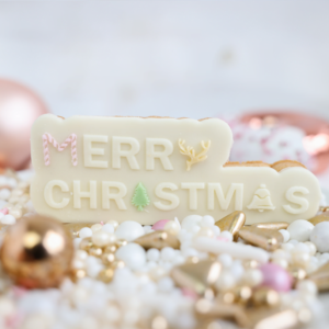 Fondant stempelset – Merry Christmas met figuurtjes