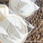 koekjes met initialen datum en trouwring