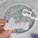 fondantkoekje gemaakt met maatwerk fondant stempelset