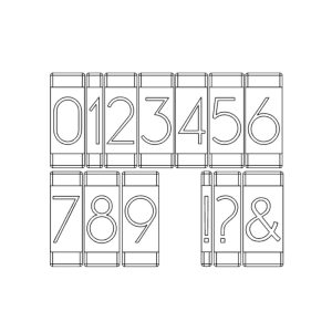 Kleine letterset – Modern – Leestekens en cijfers (exclusief houder)