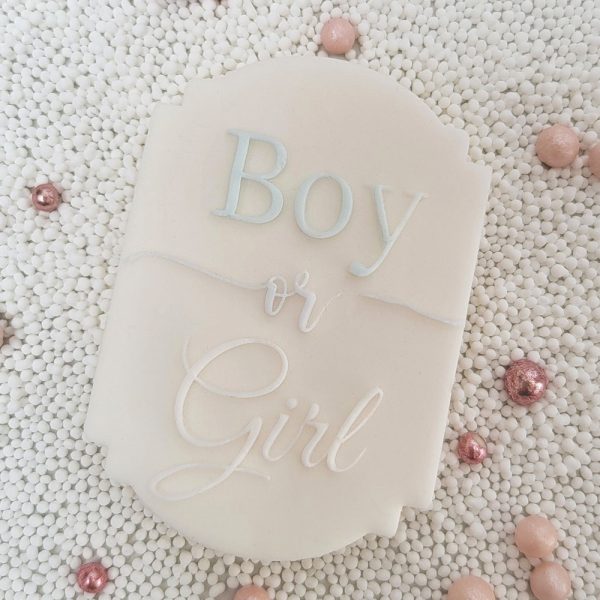 Deze fondantstempel Boy or Girl natuurlijk niet ontbreken als je gender reveal koekjes wilt maken. De afbeelding is 5x5cm en de fondantstempel is 9x9cm groot. Zo kan je iedere vorm koek maken die je maar wenst De koek op de foto is gemaakt met de uitsteker ornament.   Gebruik Deze Fondantstempel is alleen te gebruiken met […]