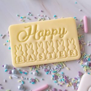 Koekstempelset – Happy Easter met haasjes