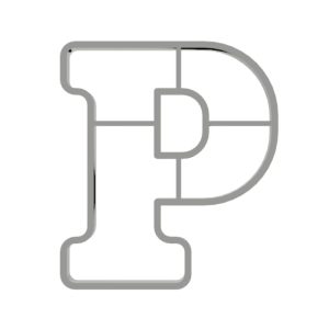 Uitsteker – Chocoladeletter P – (14cm)